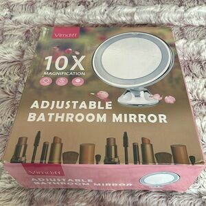 10x Magnification Adjustable Bathroom Mirror